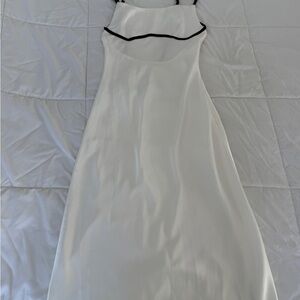 Commense White Dress with Black Trim